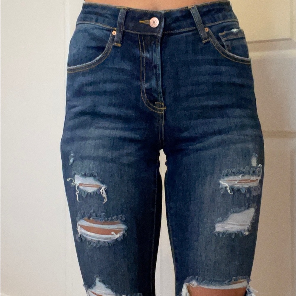 Brand new blue jeans